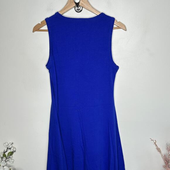 J. CREW High Low Tank Maxi Dress Cobalt Blue Sz S {3E2} - Picture 5 of 9